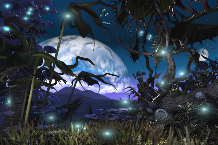 Hiker crossing a rocky stream